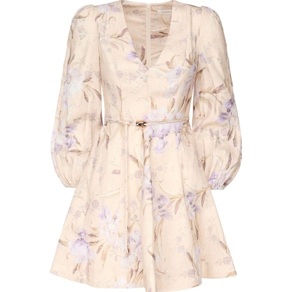 Zimmerman Eden Purple Iris Belted Dress - Picture 3 of 8